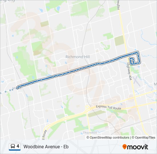 4 Route Schedules, Stops & Maps Woodbine Avenue Eb (Updated)