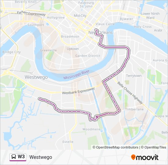 w3 Route Schedules, Stops & Maps Westwego (Updated)