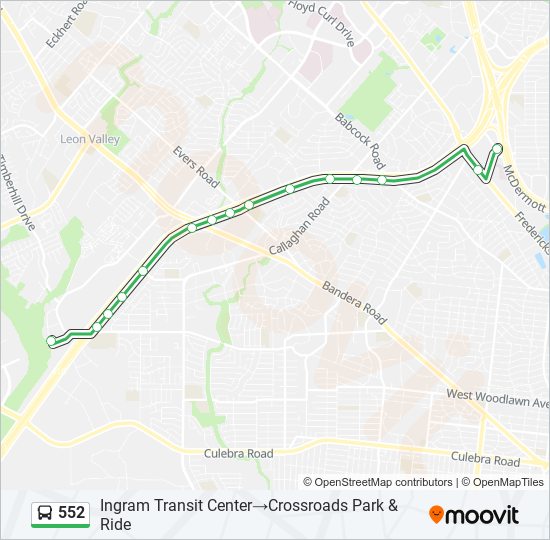 552 Route Schedules, Stops & Maps Ingram Transit Center‎→Crossroads