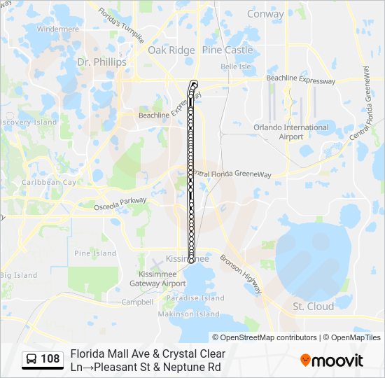 108 Bus Route Schedule 108 Route Schedules, Stops & Maps Florida Mall Ave And Crystal Clear