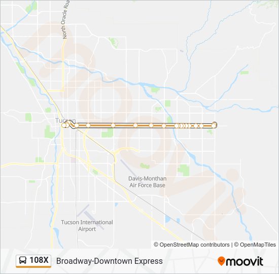 Suntran Bus Route Map 108X Route: Schedules, Stops & Maps - Downtown (Updated)