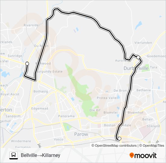bellville killarney Route Schedules, Stops & Maps Bellville‎→