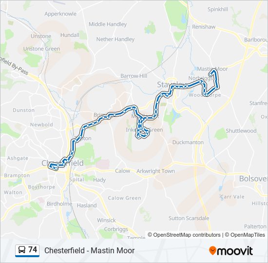 74 Route Schedules, Stops & Maps Chesterfield (Updated)