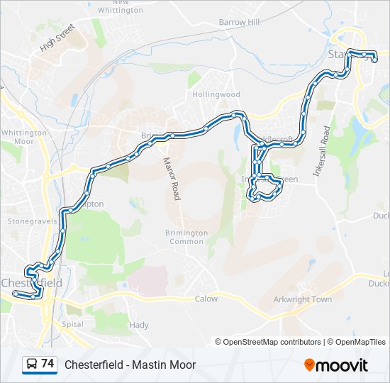 74 Route Schedules, Stops & Maps Staveley (Updated)