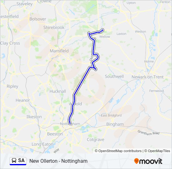 sa Route Schedules, Stops & Maps Ollerton (Updated)