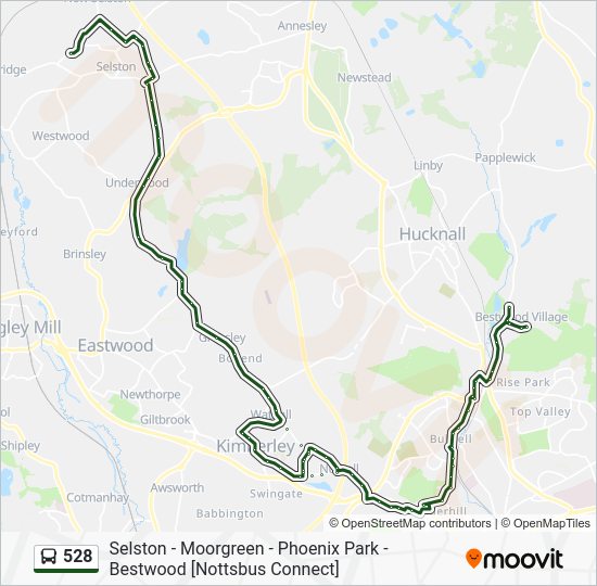 528 Route Schedules, Stops & Maps Selston Green (Updated)