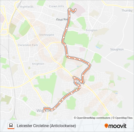 40circleline Route Schedules, Stops & Maps Wigston Magna (Updated)