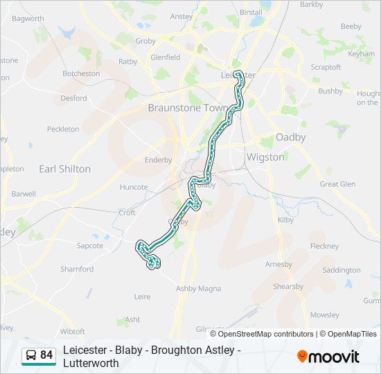 84 Route Schedules, Stops & Maps Broughton Astley (Updated)