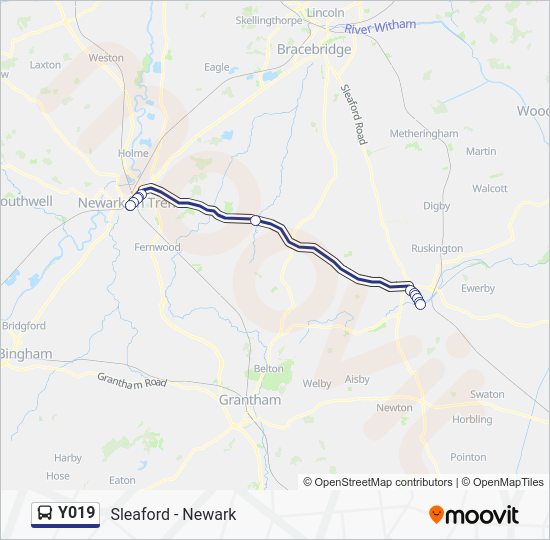 y019 Route Schedules, Stops & Maps Sleaford (Updated)