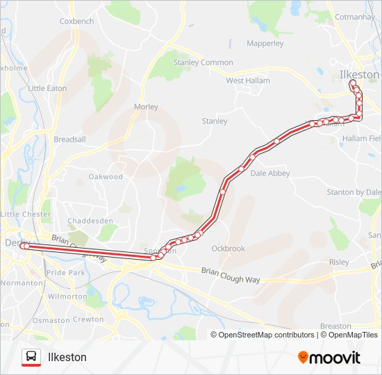 ilkeston flyer Route Schedules, Stops & Maps Ilkeston (Updated)
