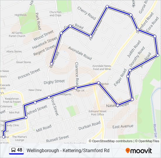 48 Route Schedules, Stops & Maps Kettering (Updated)
