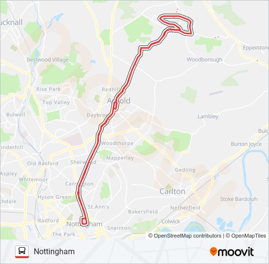 calverton Route Schedules, Stops & Maps Nottingham (Updated)
