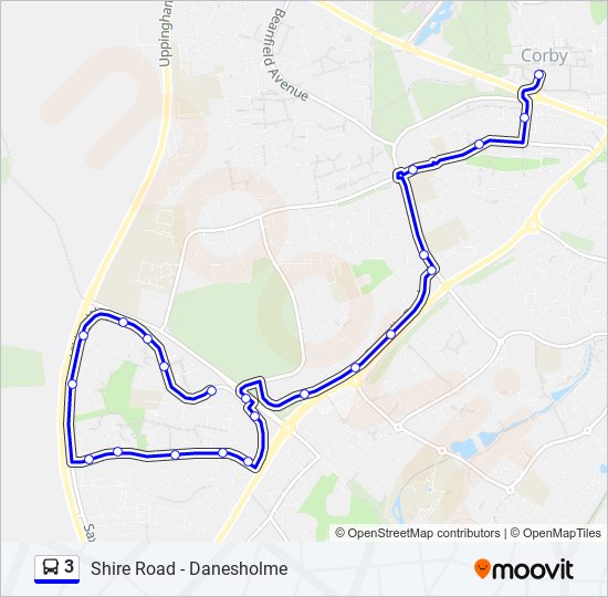 3 Route Schedules, Stops & Maps Corby (Updated)