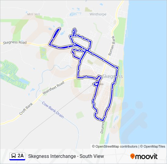 2a Route Schedules, Stops & Maps Skegness (Updated)