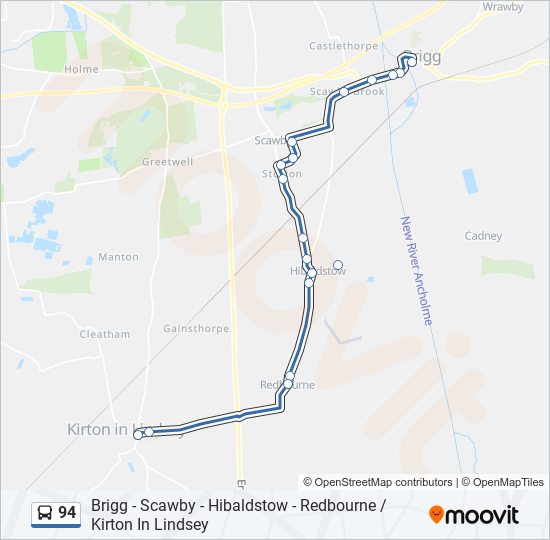 94 Route Schedules, Stops & Maps Kirton In Lindsey (Updated)