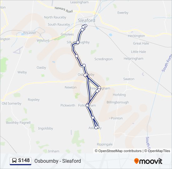 s148 Route Schedules, Stops & Maps Sleaford (Updated)