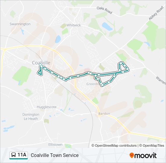 11a Route Schedules, Stops & Maps Coalville (Updated)
