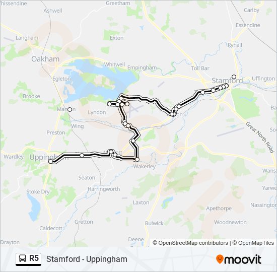 r5 Route Schedules, Stops & Maps Uppingham (Updated)