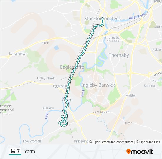 7 Route Schedules, Stops & Maps Yarm (Updated)