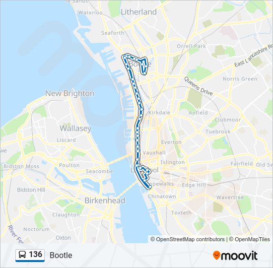 136 Route Schedules, Stops & Maps Bootle (Updated)