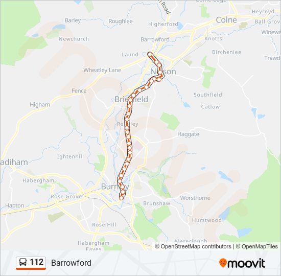 112 Route Schedules, Stops & Maps Barrowford (Updated)