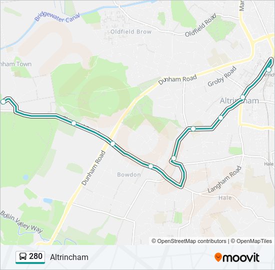 280 Route Schedules, Stops & Maps Altrincham (Updated)