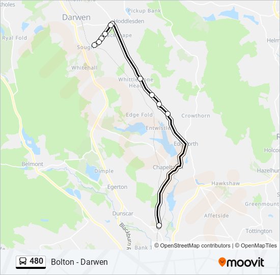 480 Route Schedules, Stops & Maps Bromley Cross (Updated)