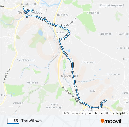 53 Route Schedules, Stops & Maps The Willows (Updated)