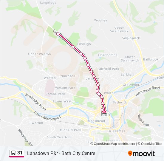31 Route Schedules, Stops & Maps Lansdown (Updated)