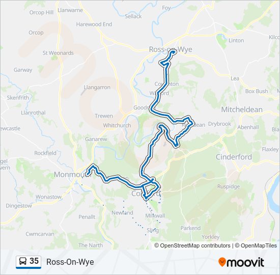 35 Route Schedules, Stops & Maps RossOnWye (Updated)