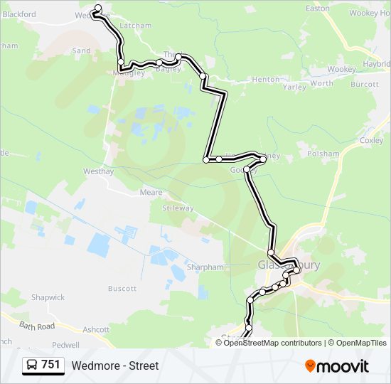 751 Route Schedules, Stops & Maps Wedmore (Updated)
