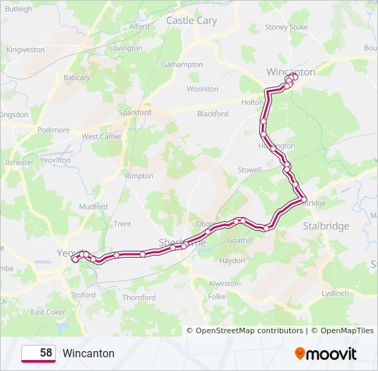 58 Route Schedules, Stops & Maps Wincanton (Updated)
