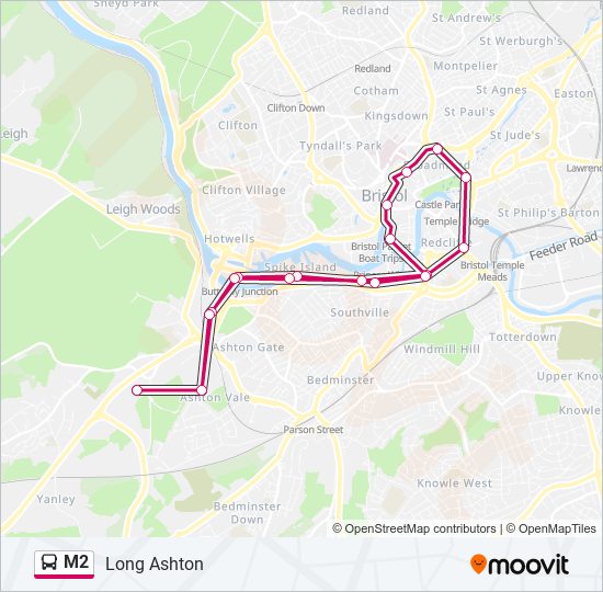 m2 Route Schedules, Stops & Maps Long Ashton (Updated)