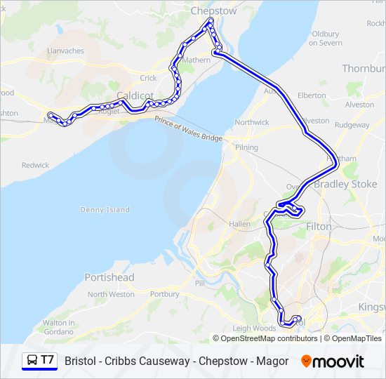 t7 Route Schedules, Stops & Maps Magor (Updated)