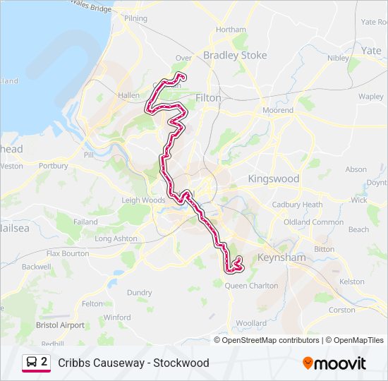 2 Route Schedules, Stops & Maps Cribbs Causeway (Updated)
