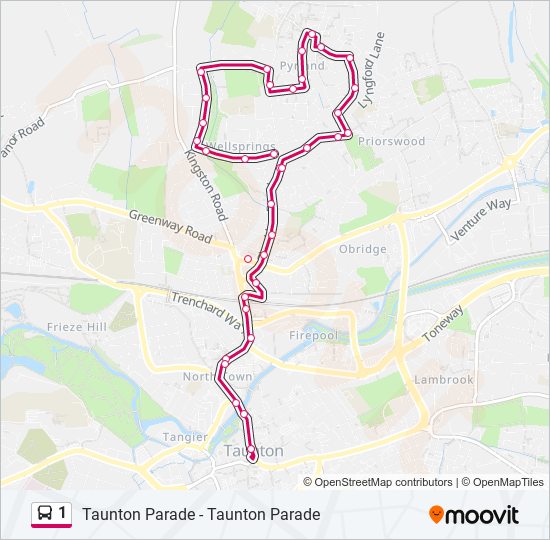 1 Route Schedules, Stops & Maps Taunton (Updated)