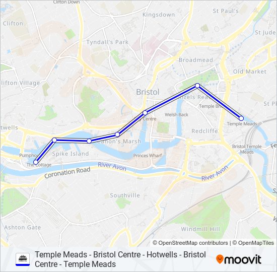 bristol ferry boats Route Schedules, Stops & Maps Temple Meads (Updated)