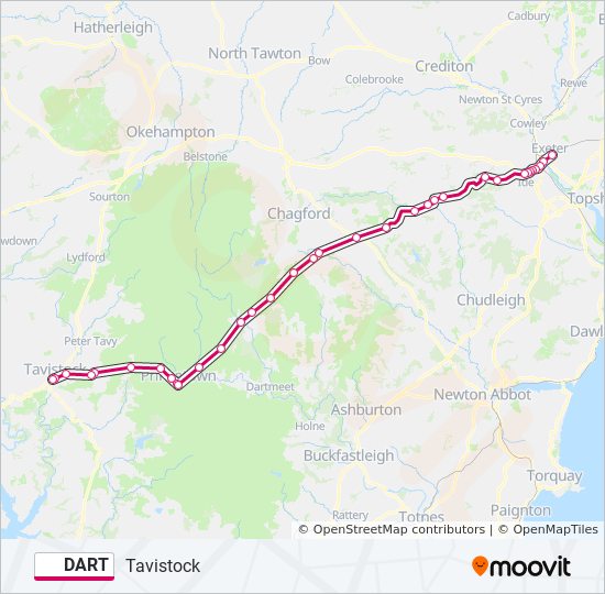 dart Route Schedules, Stops & Maps Tavistock (Updated)