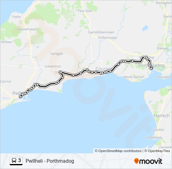 3 Route Schedules, Stops & Maps Porthmadog (Updated)