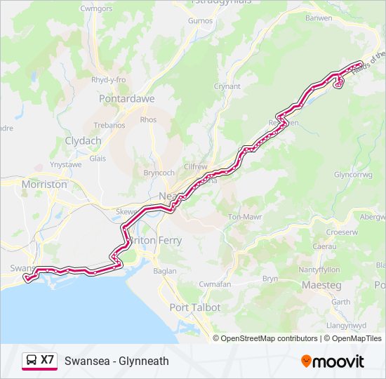 x7 Route Schedules, Stops & Maps Swansea (Updated)