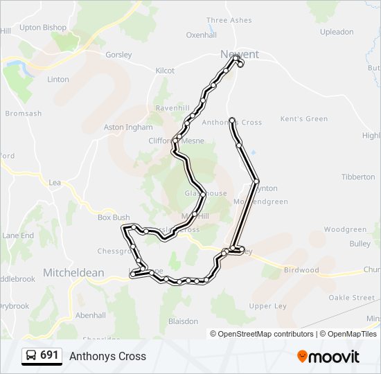 691 Route Schedules, Stops & Maps Anthonys Cross (Updated)