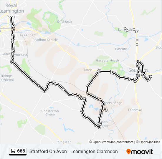 665 Route Schedules, Stops & Maps Leamington Spa (Updated)
