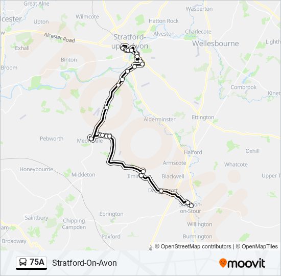 75a Route Schedules, Stops & Maps Shipston on Stour (Updated)
