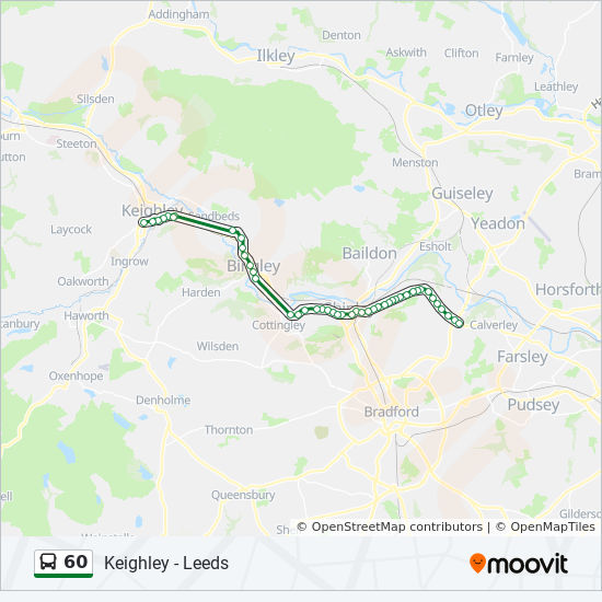 60 Route Schedules, Stops & Maps Greengates Keighley (Updated)