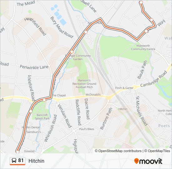 81 Route Schedules, Stops & Maps Hitchin (Updated)