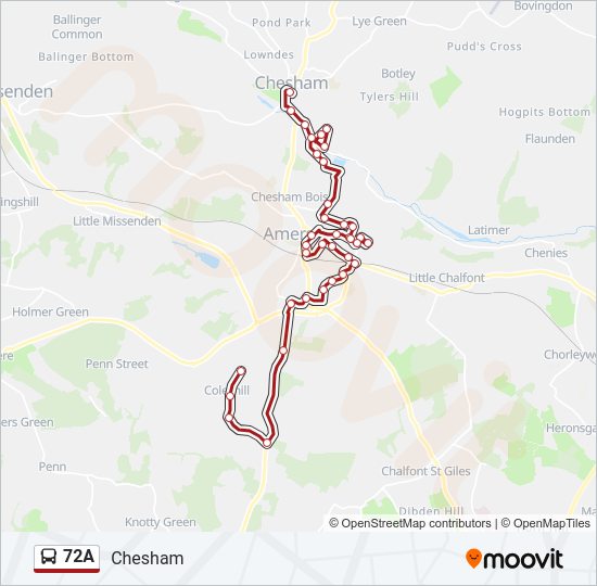 72a Route Schedules, Stops & Maps Chesham (Updated)