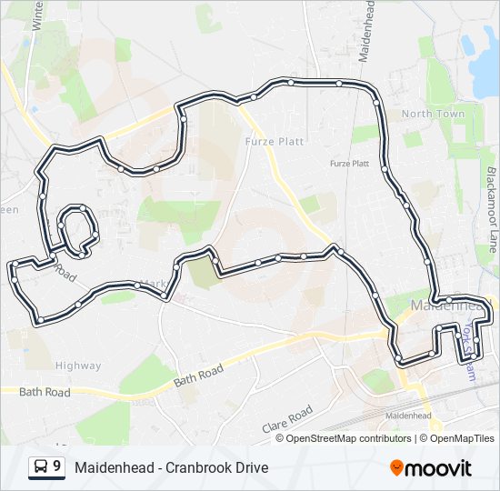 9 Route Schedules, Stops & Maps Maidenhead Town Centre (Updated)