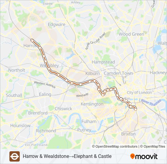 bakerloo Route Schedules, Stops & Maps Elephant & Castle (Updated)