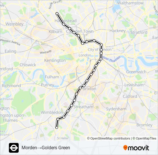 northern Route Schedules, Stops & Maps Golders Green (Updated)