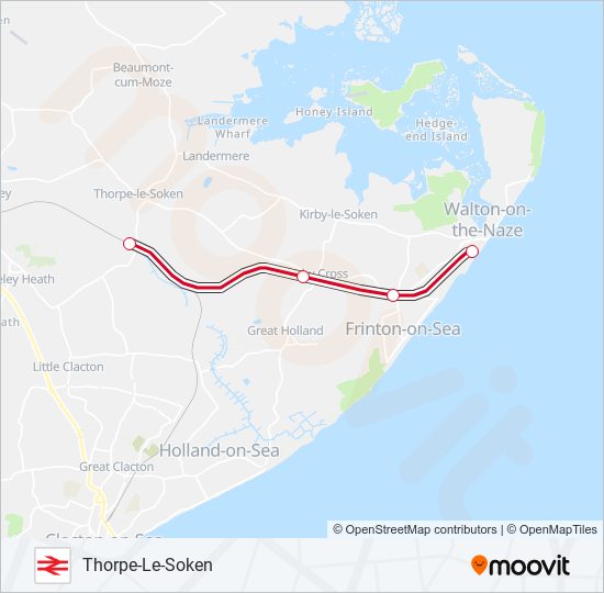 greater anglia Route Schedules, Stops & Maps ThorpeLeSoken (Updated)